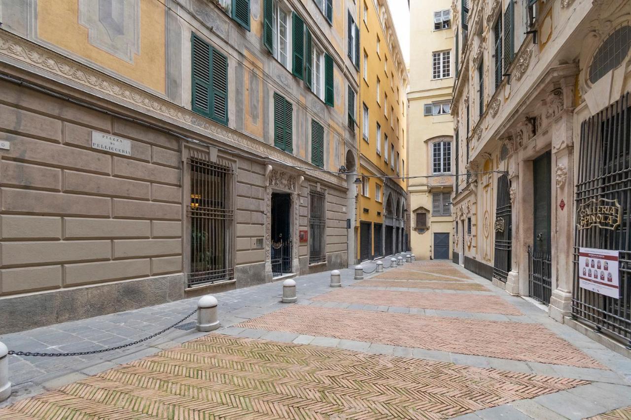 Centro Storico Caruggi 2Min Acquario Pellicceria Superior Loft Palazzo Rolli Apartment Genoa Luaran gambar